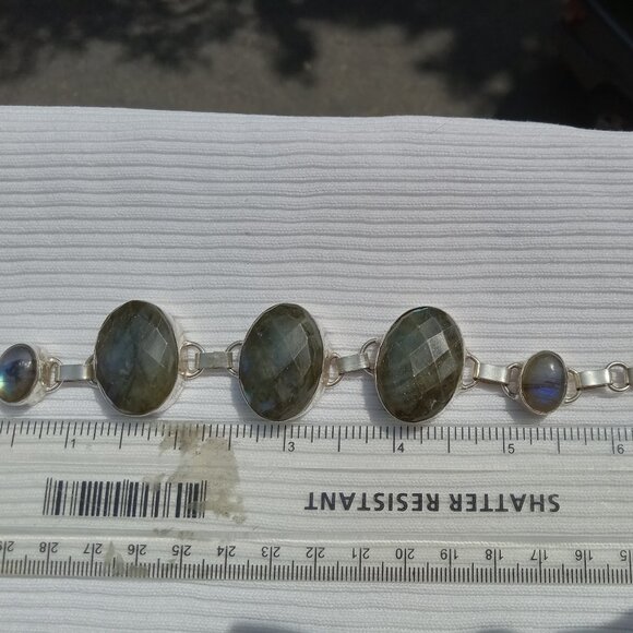 Labradorite 925 Bracelet - Picture 4 of 4